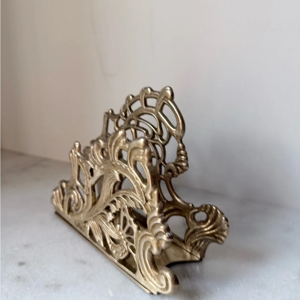 Elegant Gold Metal Napkin Holder